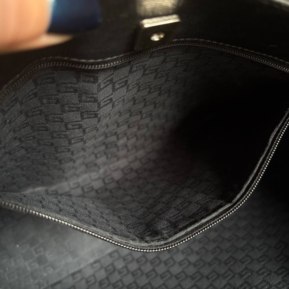 90s Vintage Tom Ford Era Gucci Leather Web Tote - Picture 9 of 14